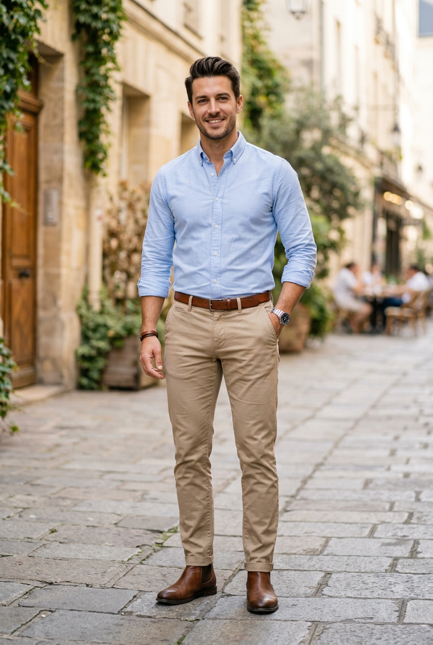 Men's casual pants lifestyle shot